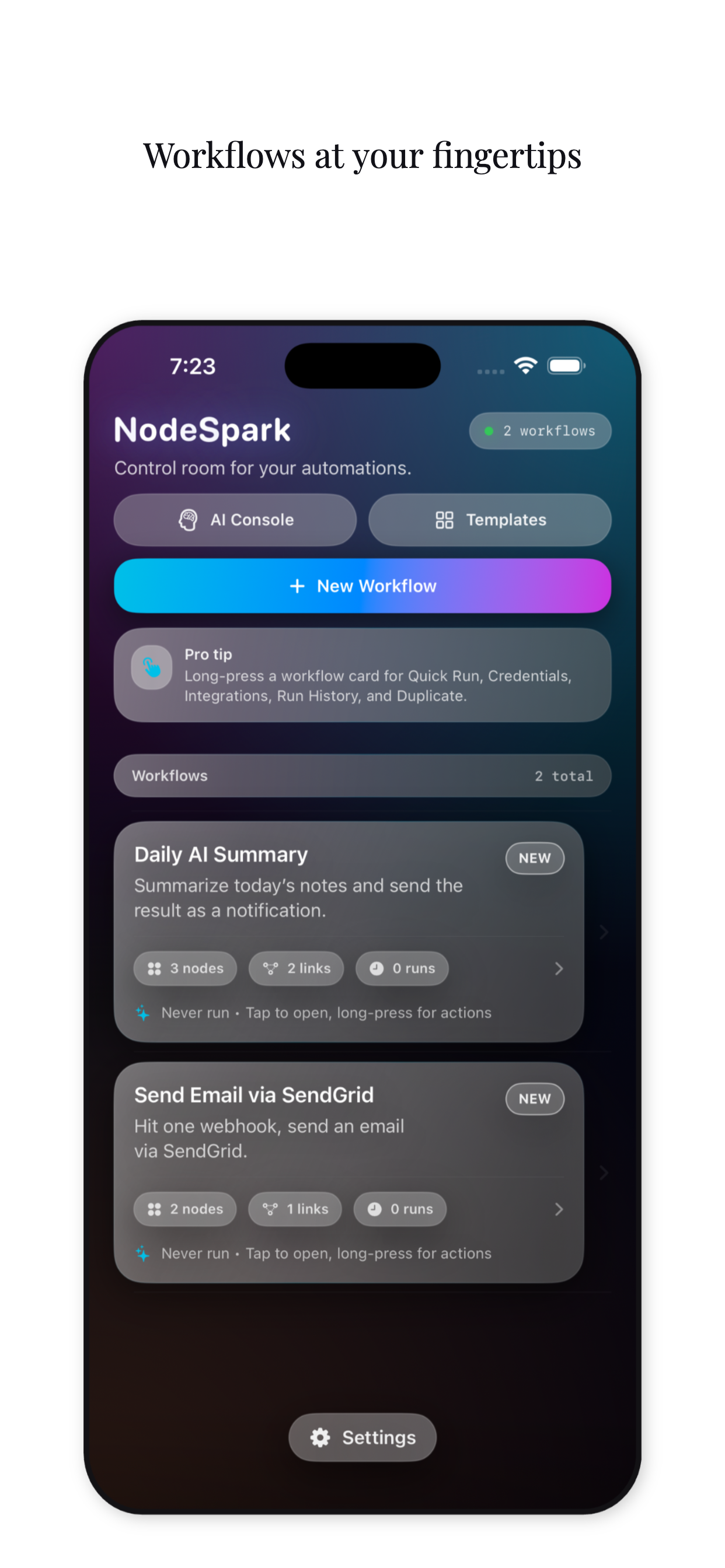 NodeSpark preview